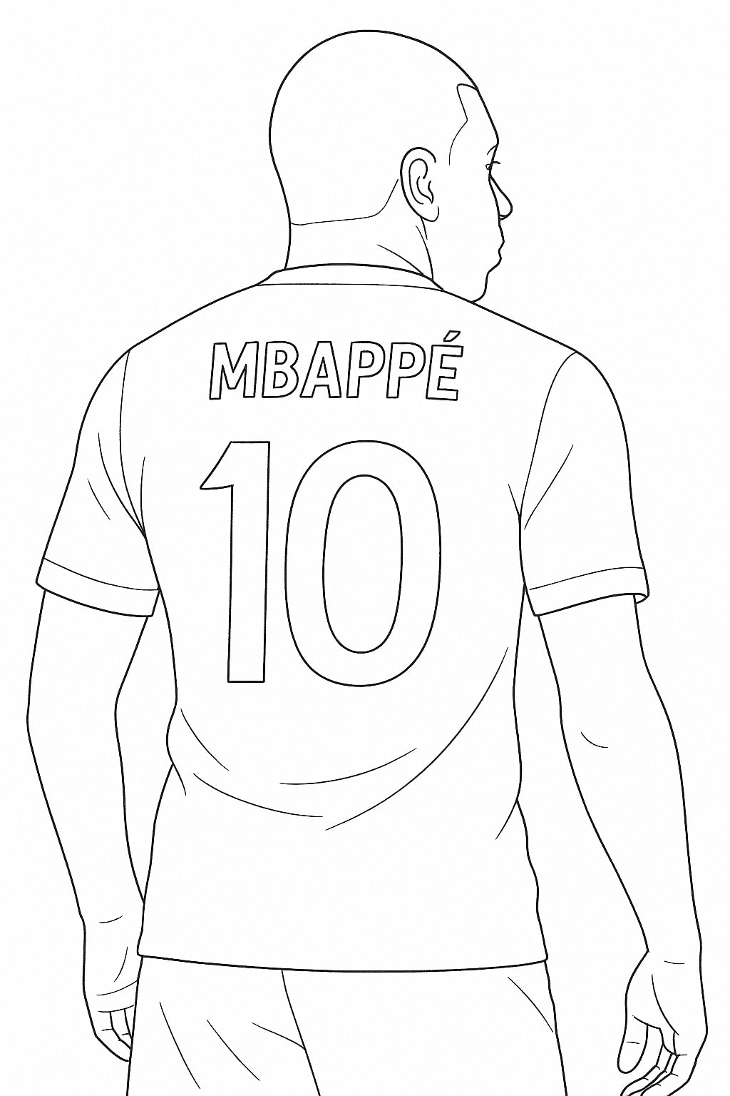 Dessin de Kylian Mbappé France à colorier Dessin de Kylian Mbappé France à colorier