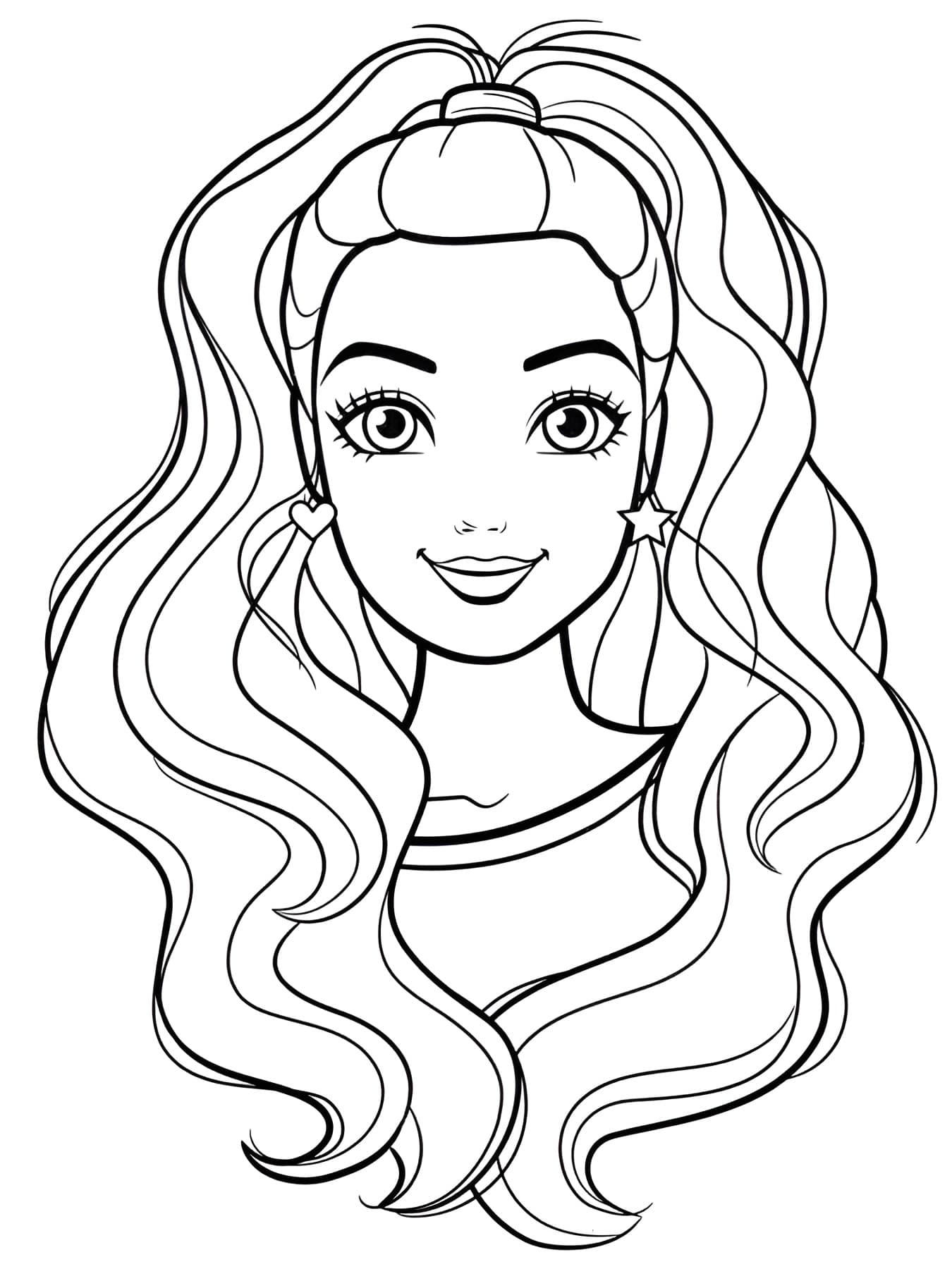 Beau dessin Barbie pour la coloration Image à colorier Barbie