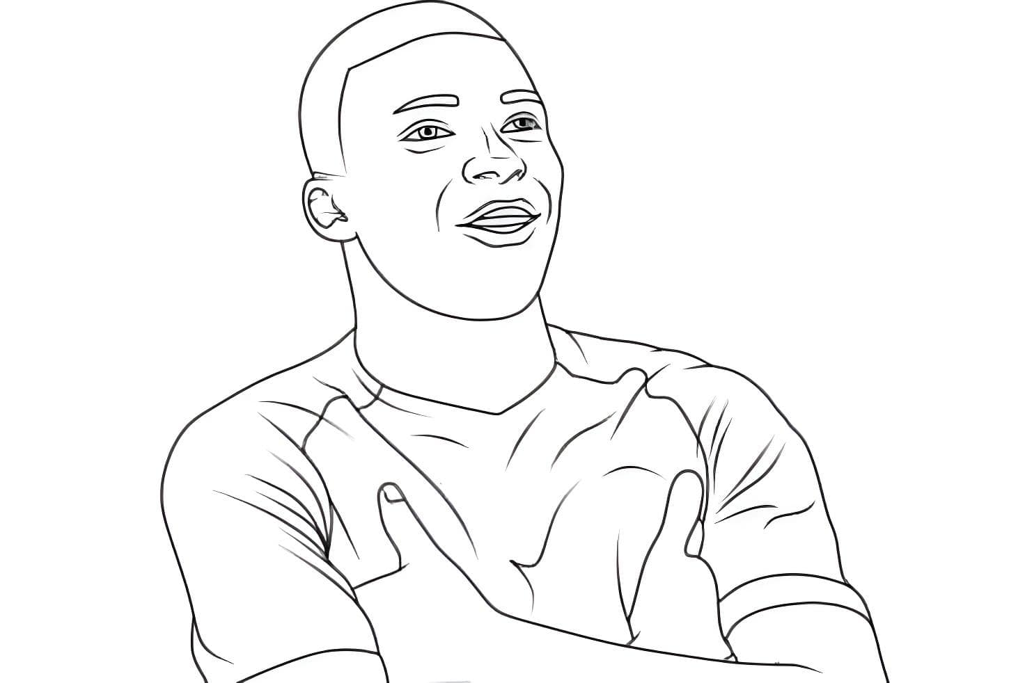 Célébration de l’image mbappe à imprimer Image à colorier Mbappé