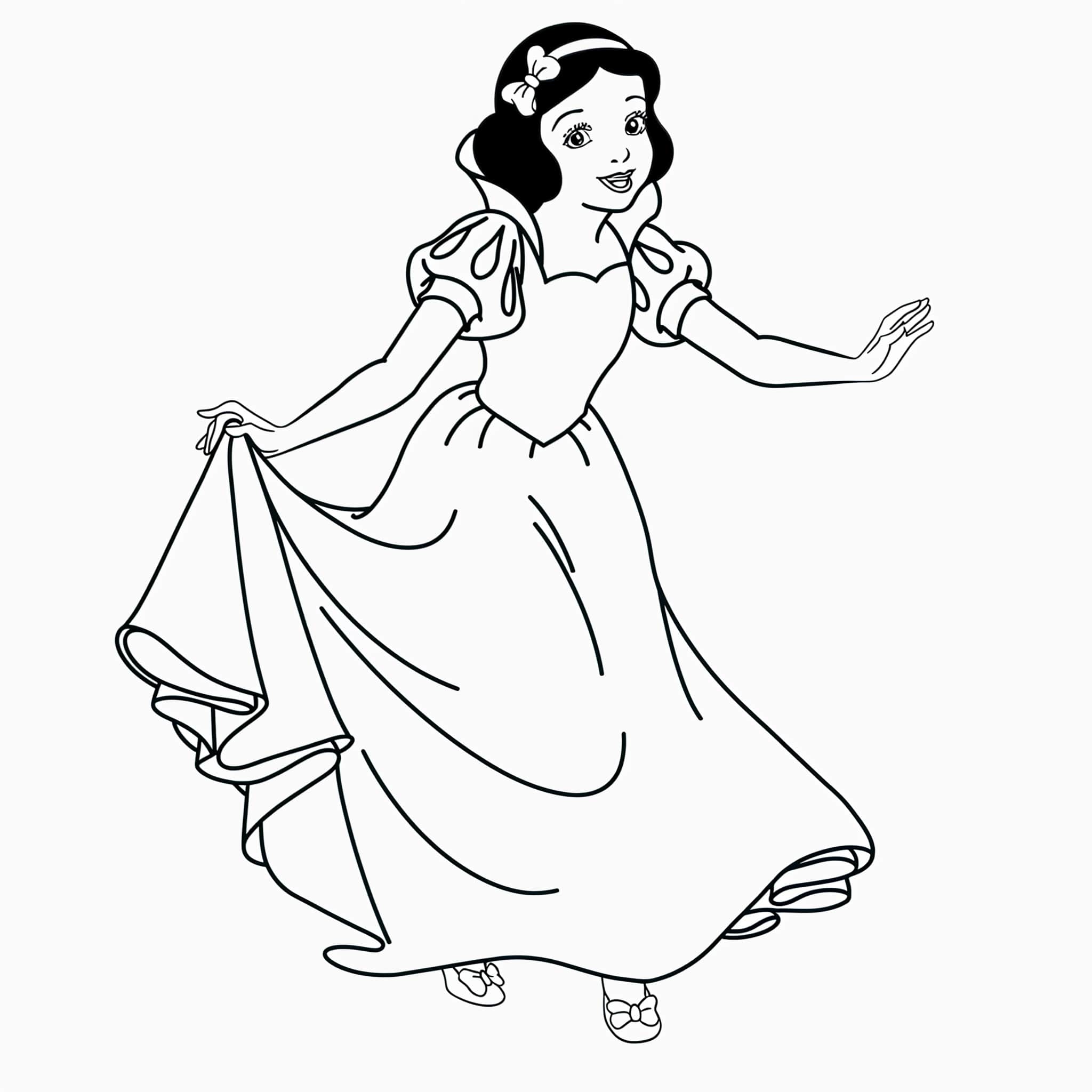 dessin-de-Blanche-Neige-à-colorier Image à colorier Blanche Neige