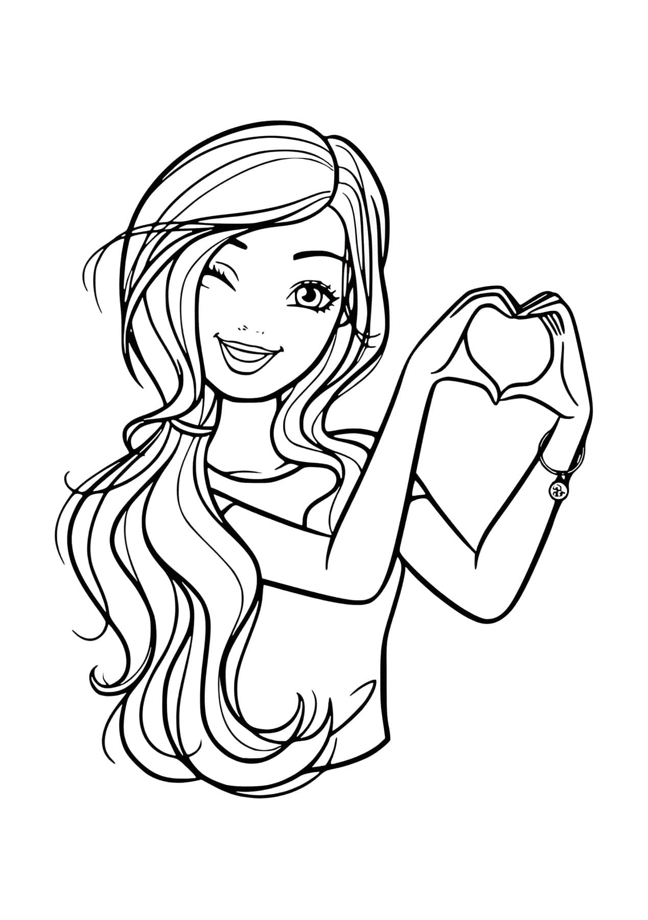 Dessin de coloriage Barbie Image à colorier Barbie