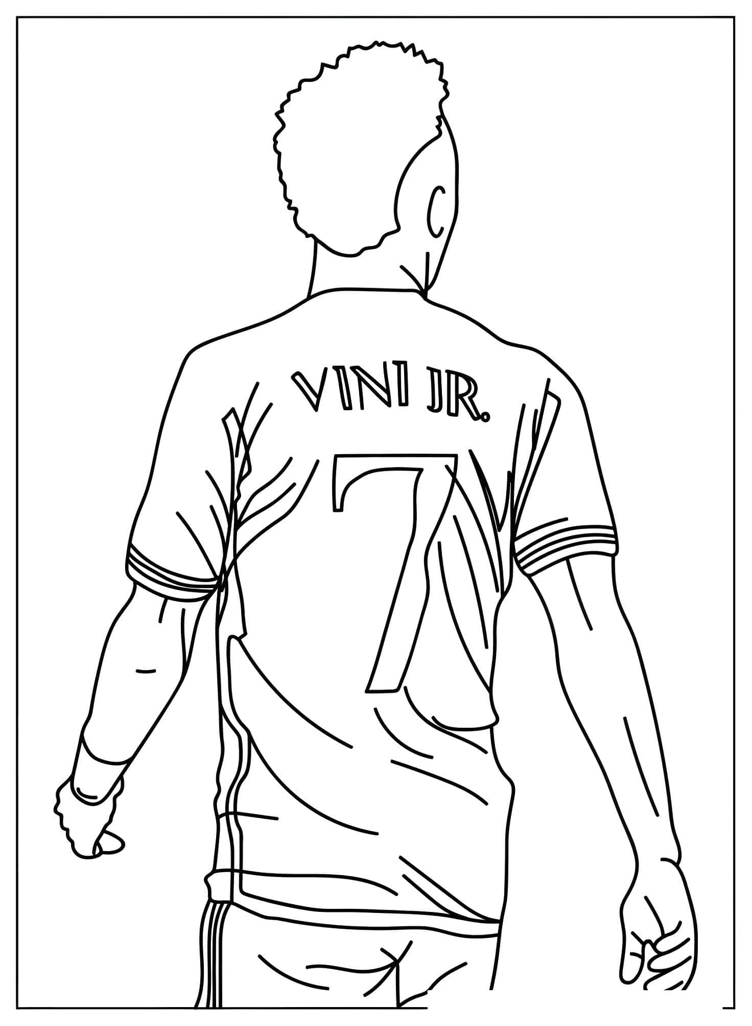 VINICIUS JR 7 Dessin pour la coloration Image à colorier Vinicius Jr